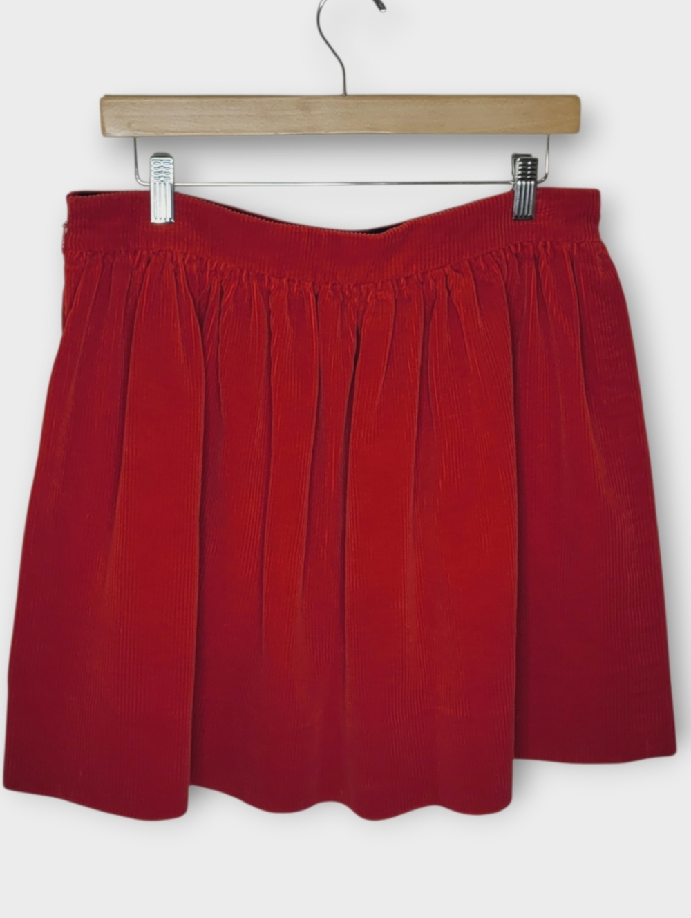 Vtg 90s Y2K Ralph Lauren Blue Label Aline Corduroy Skirt 8 Red Preppy